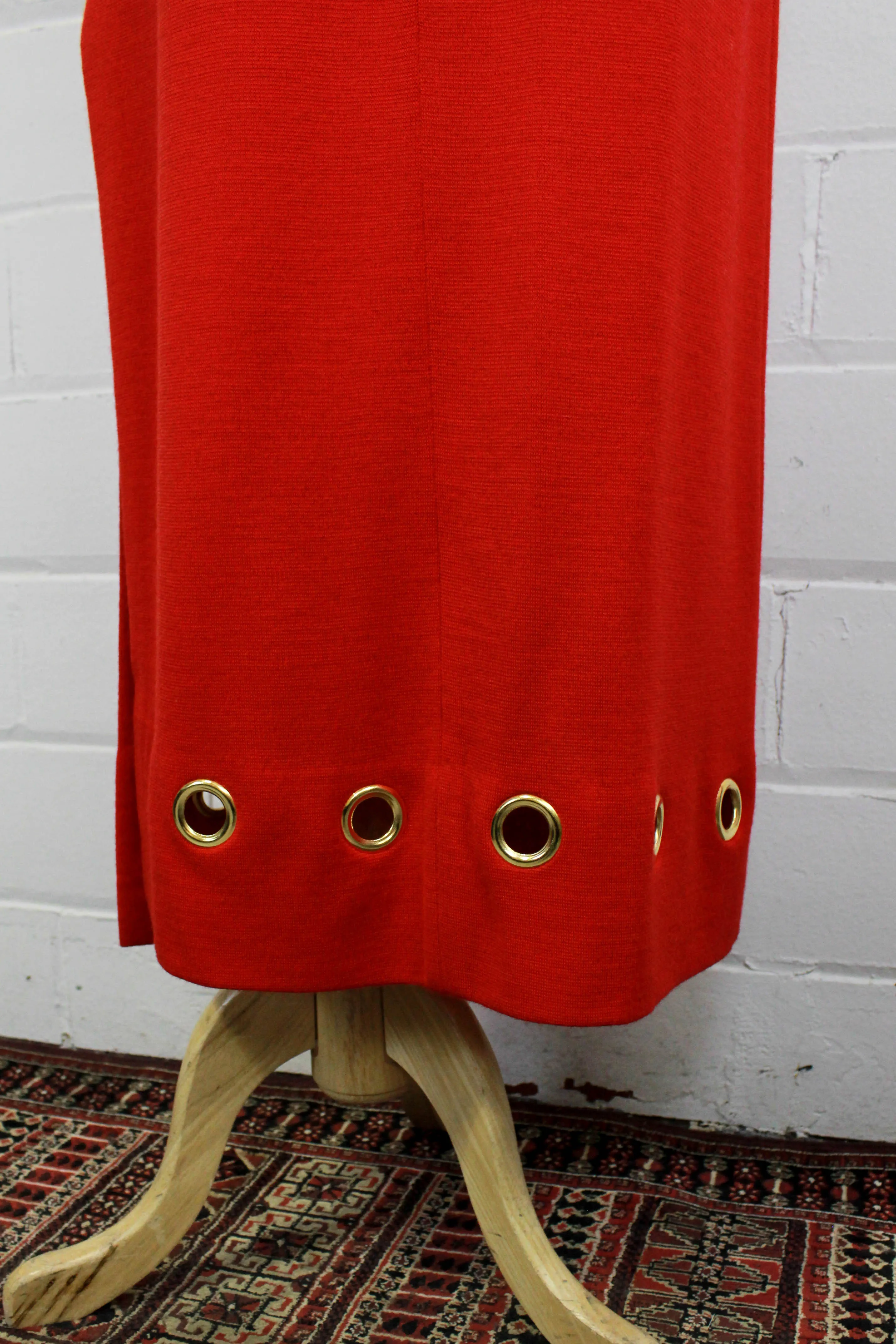 1970s Arbe Knit Skirt and Top Set, Cherry Red, Small