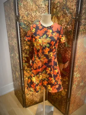 1970s Autumn Leaves Dress