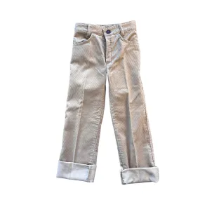 1970s Beige Cord Trousers /  5-6Y