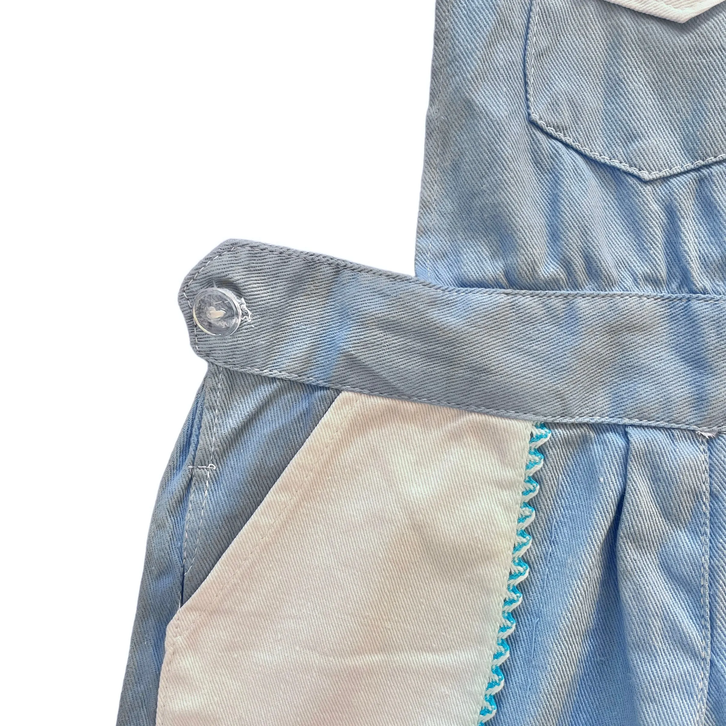 1970s Blue  Dungarees 12-18M