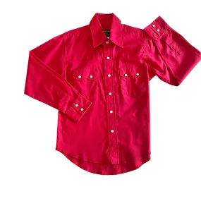 1970s Dark Red Shirt /  8-10Y