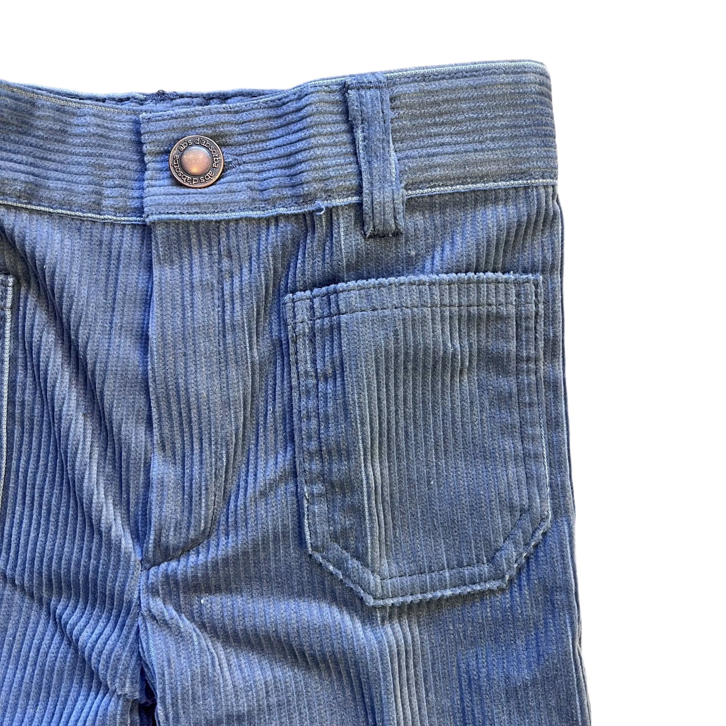 1970s Grey Corduroy Trousers /  18-24M