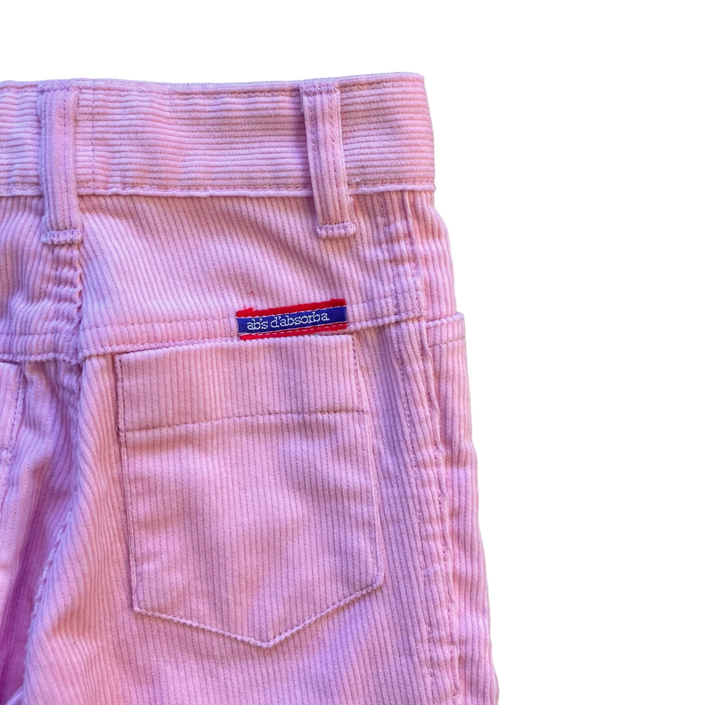 1970s Pink Corduroy Trousers /  18-24M