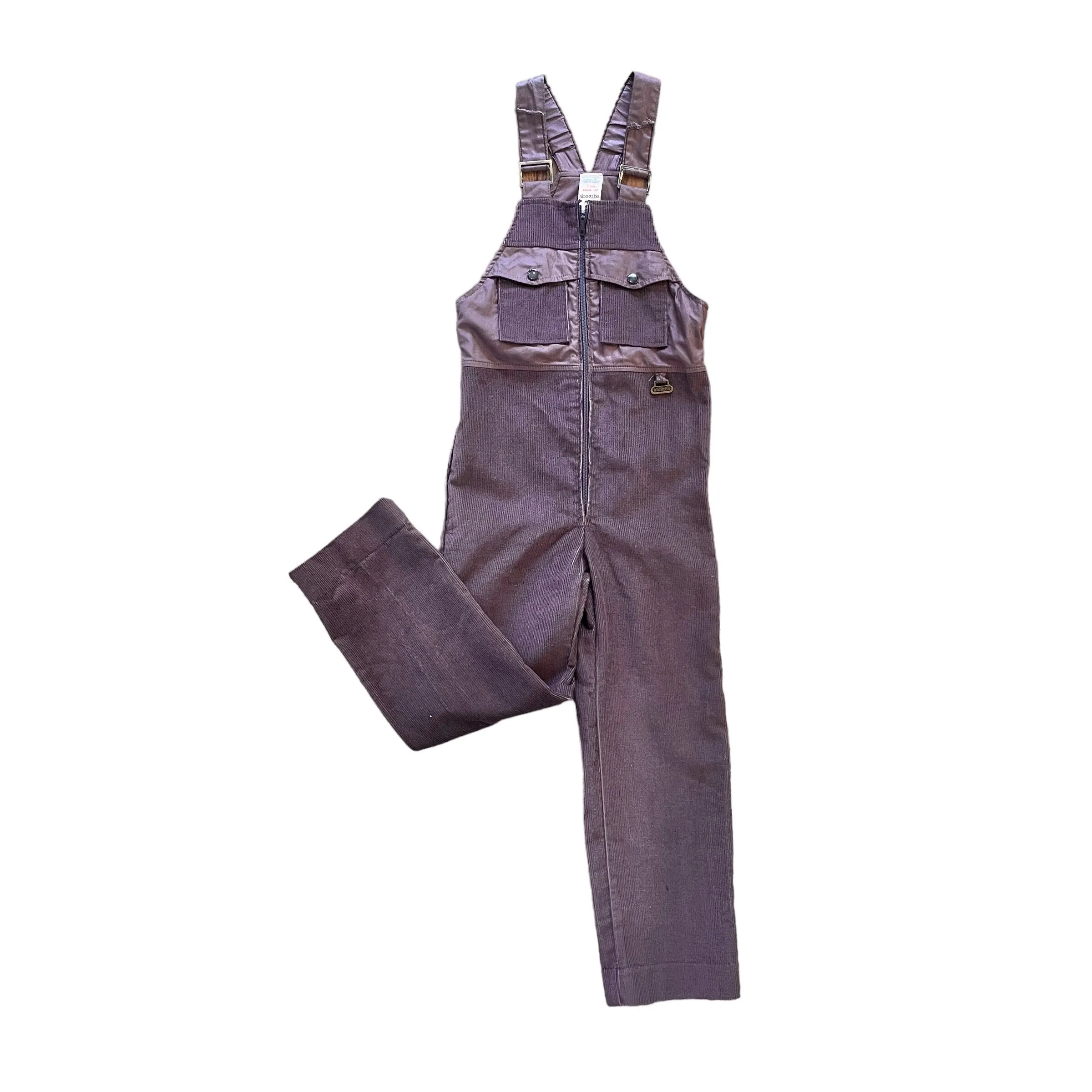 1970's Purple Corduroy Dungarees / 3-4Y