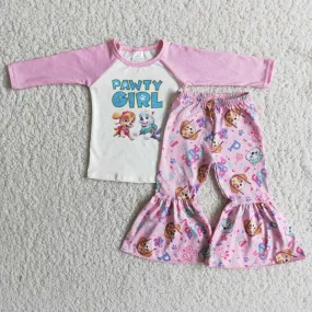 6 A6-2 girl cartoon pink god girl long sleeve set-promotion 2023.7.31