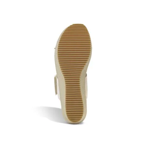 Aetrex Mallory Wedge Sandal (Women) - White