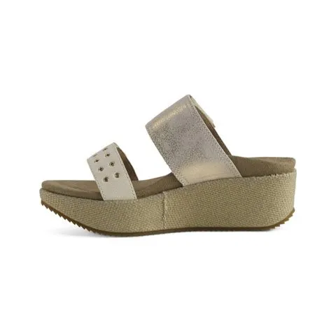 Aetrex Mallory Wedge Sandal (Women) - White