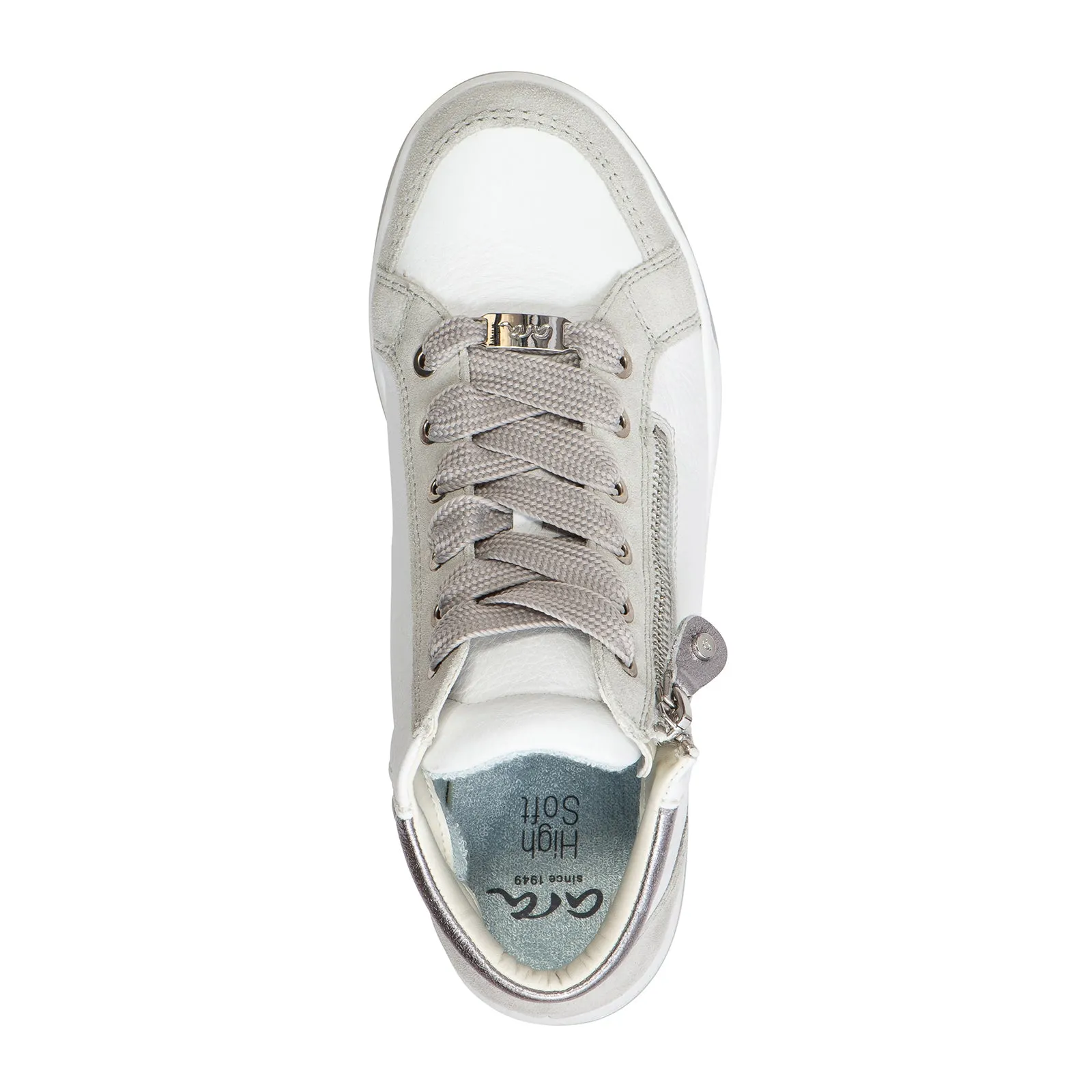 Ara Rei High Top Sneaker (Women) - Fog/White/Silver