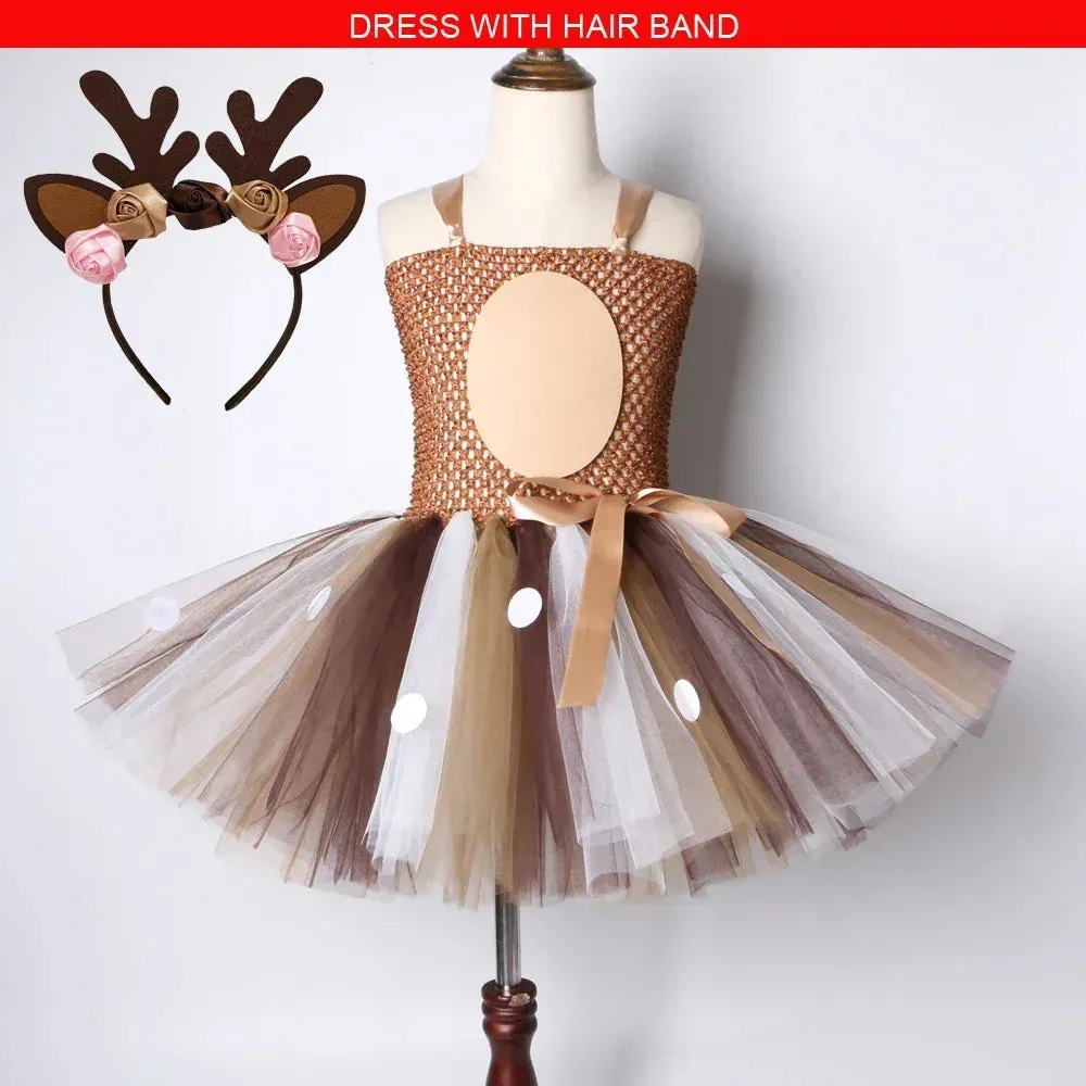 Baby Girl Deer Animal Reindeer Costume Set