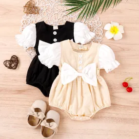 Baby Girl Sweet Bow Romper