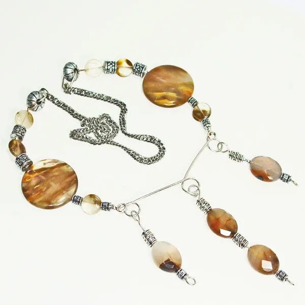 Barika Beaded Agate Costume Jewelry Necklace