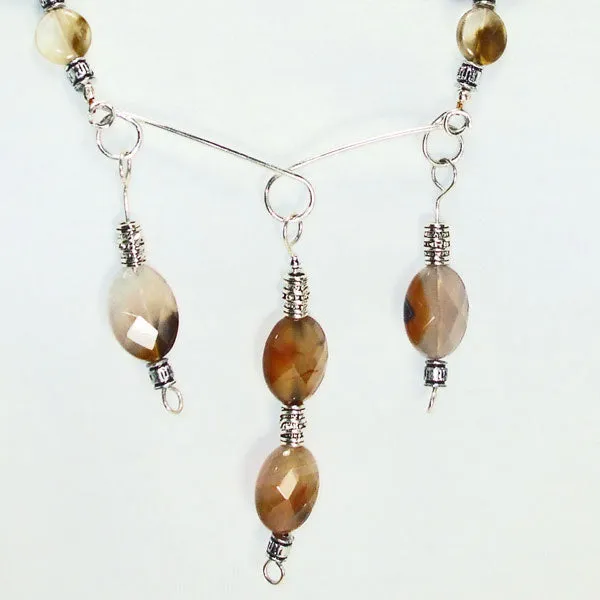 Barika Beaded Agate Costume Jewelry Necklace