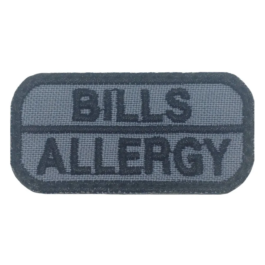 BILLS ALLERGY PATCH - GREY