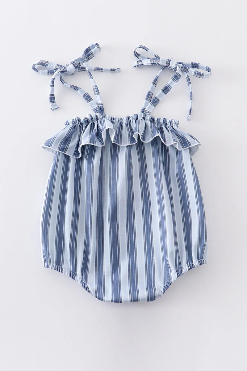 Blue stripe strap girl bubble