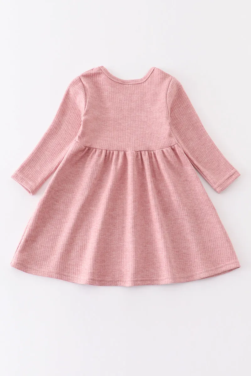 Blush ruffle girl dress