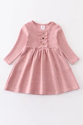 Blush ruffle girl dress