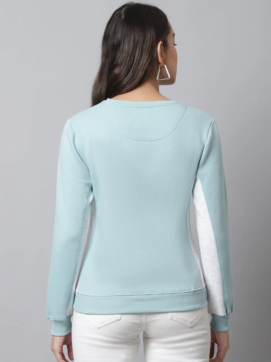 Cantabil  Women Aqua Sweatshirt