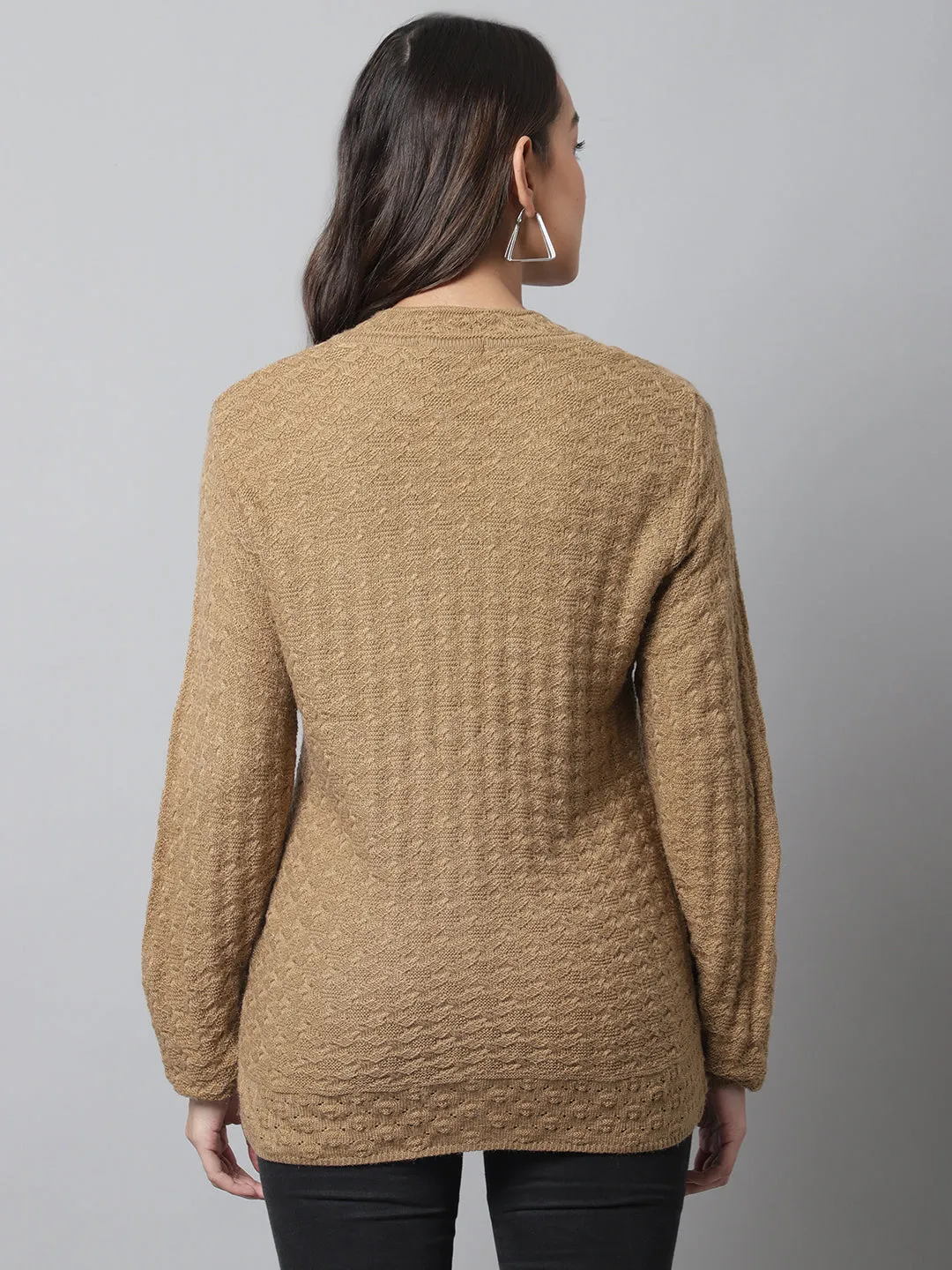 Cantabil  Women Beige Sweater