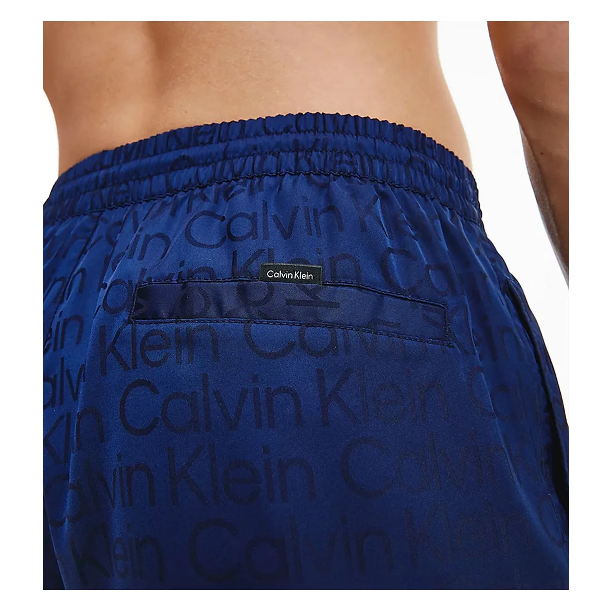 Costume Calvin Klein Logo Jacquard Blu