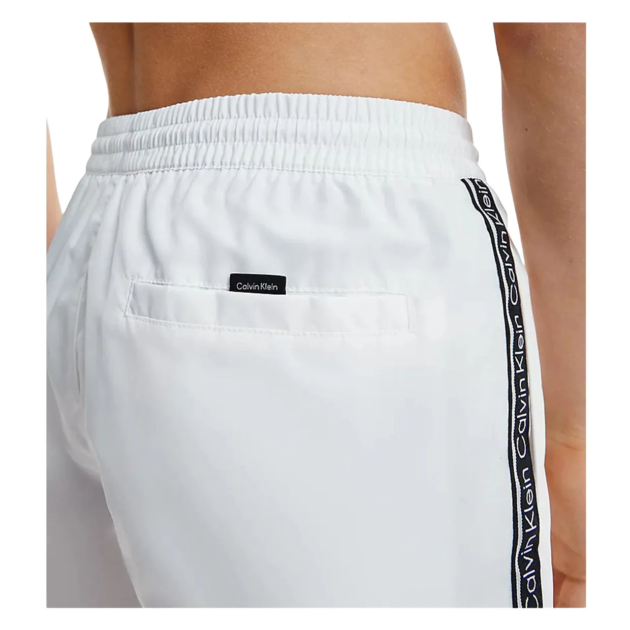 Costume Calvin Klein Logo Tape Bianco