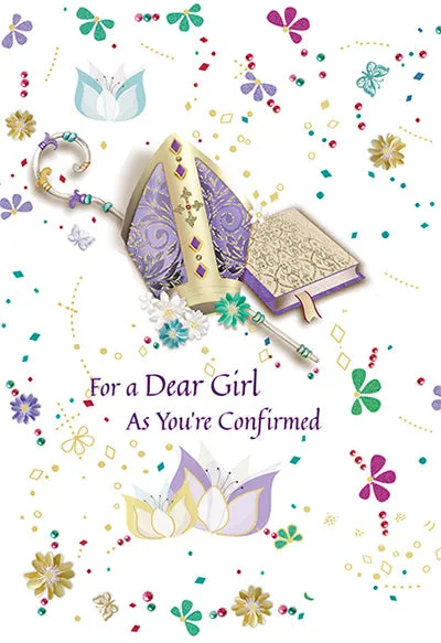 Dear Girl Confirmation Card