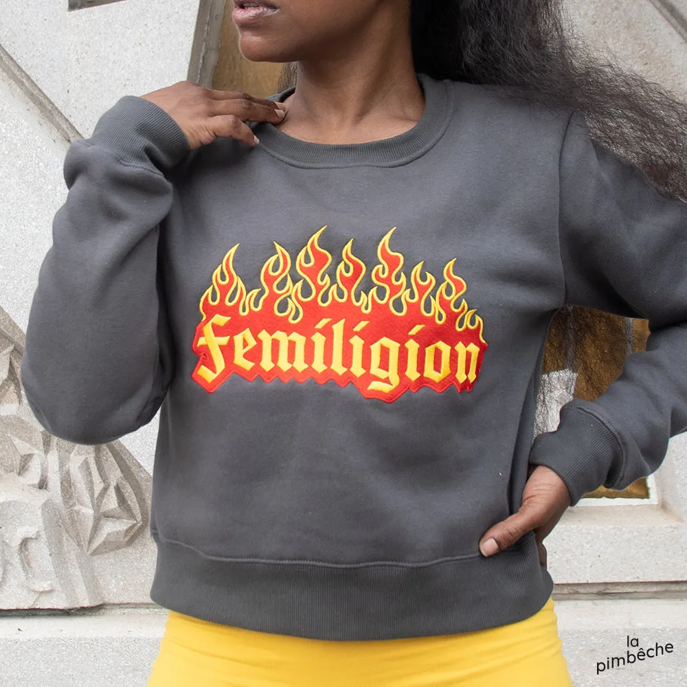 FEMILIGION grey crewneck