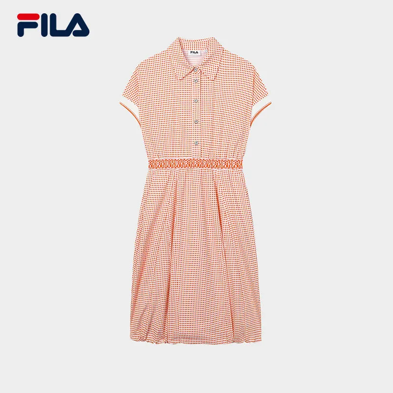 FILA CORE WHITE LINE EMERALD Women Dress in Orange