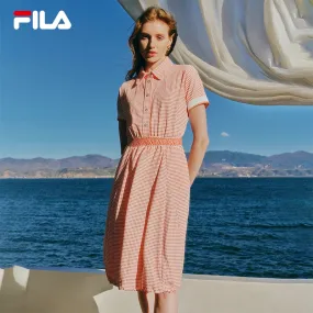 FILA CORE WHITE LINE EMERALD Women Dress in Orange