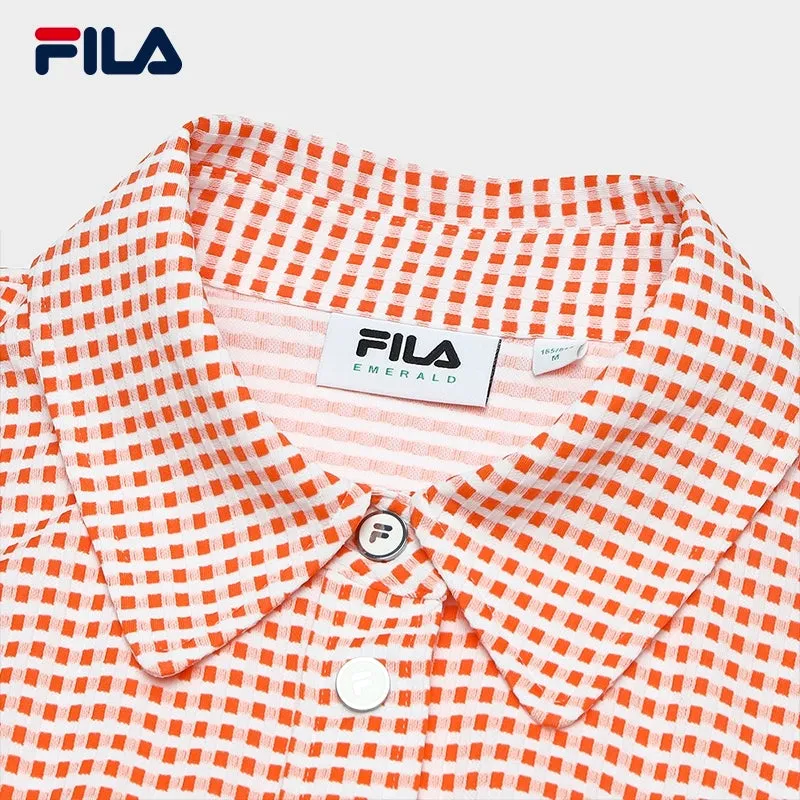 FILA CORE WHITE LINE EMERALD Women Dress in Orange