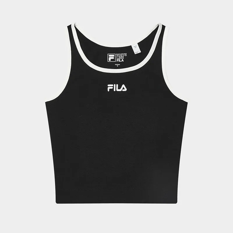 FILA CORE WHITE LINE FILA ORIGINALE Women Cotton Vest (Black / White)