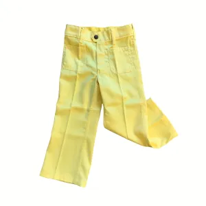 French Vintage 70's Yellow Flares / 3-4Yrs