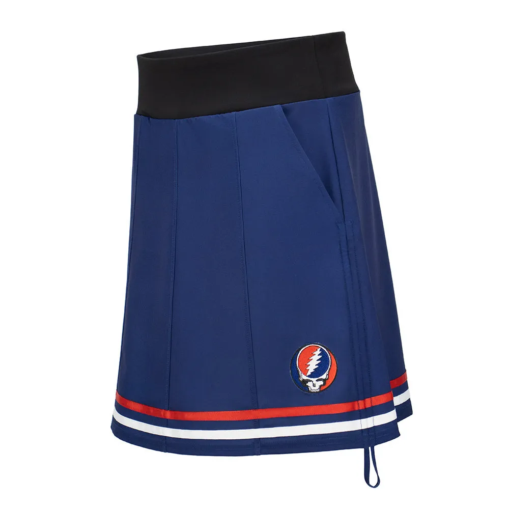 Grateful Dead | Women Performance Skort | Red and White Stealie Navy