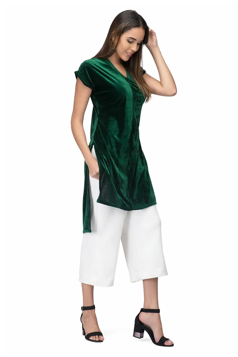 Green Velvet Touche For Women