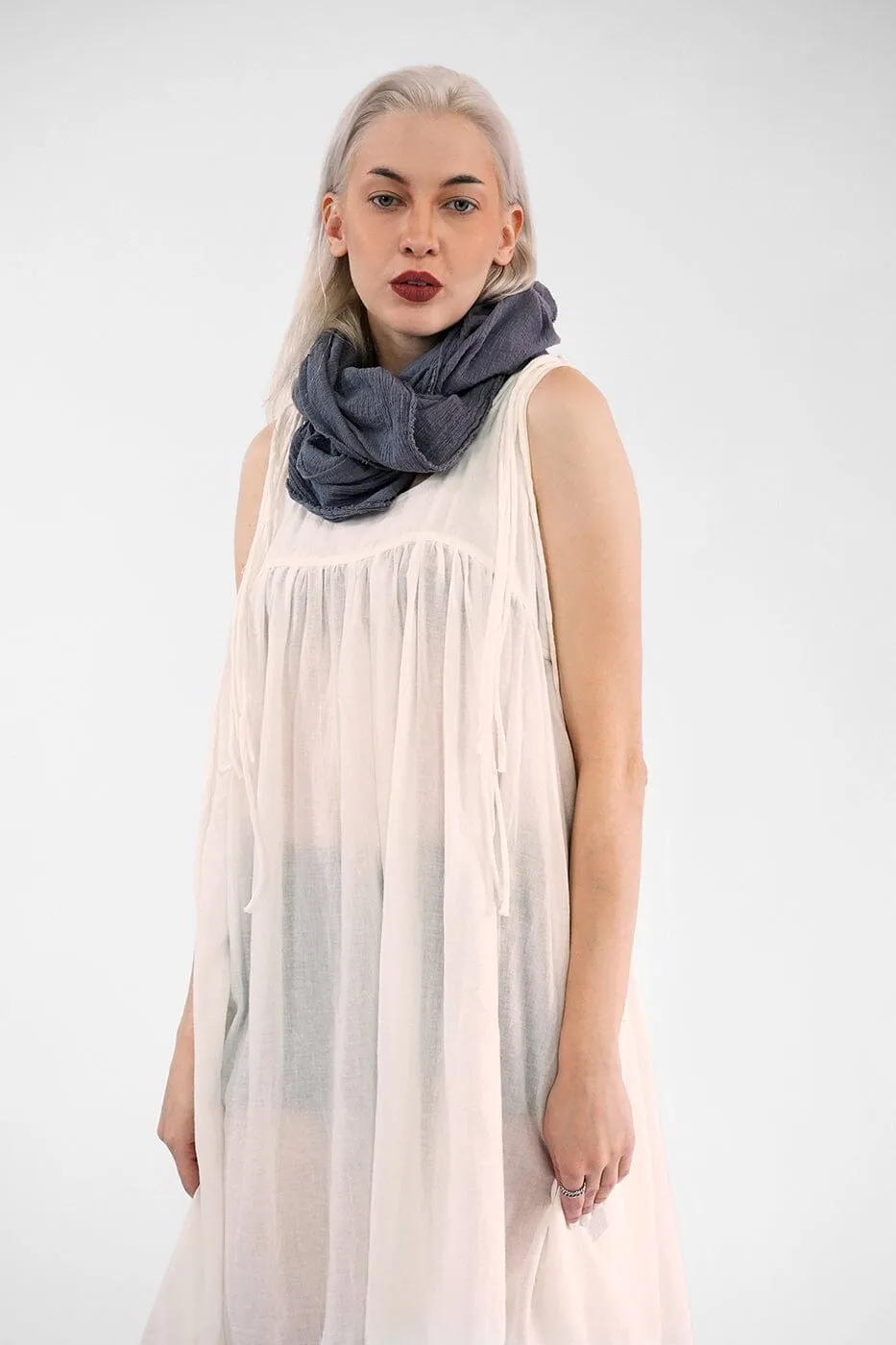 Grey Gauze Scarf