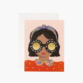 Headband Birthday Girl Card