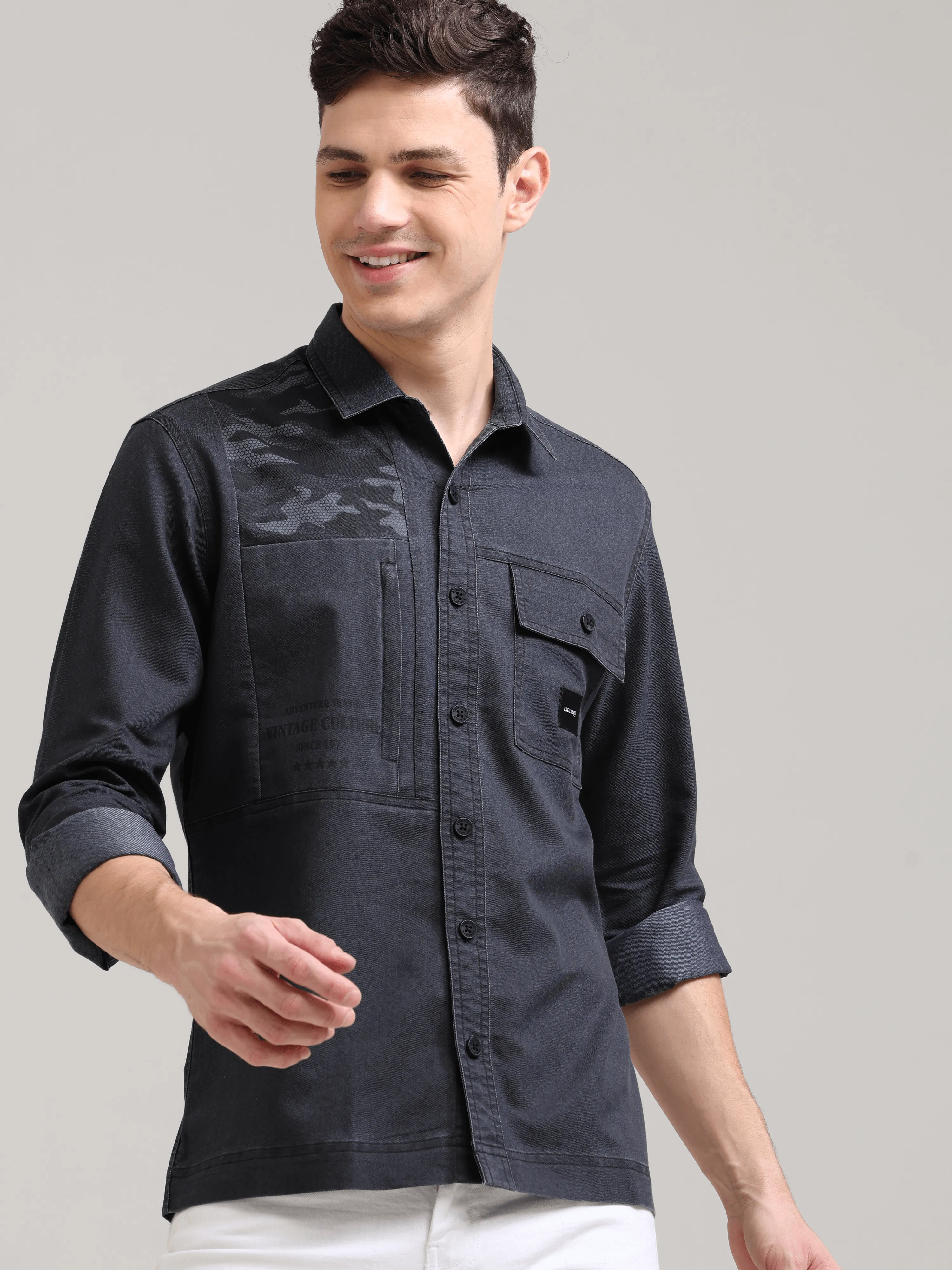 Iron Grey Denim Shirt