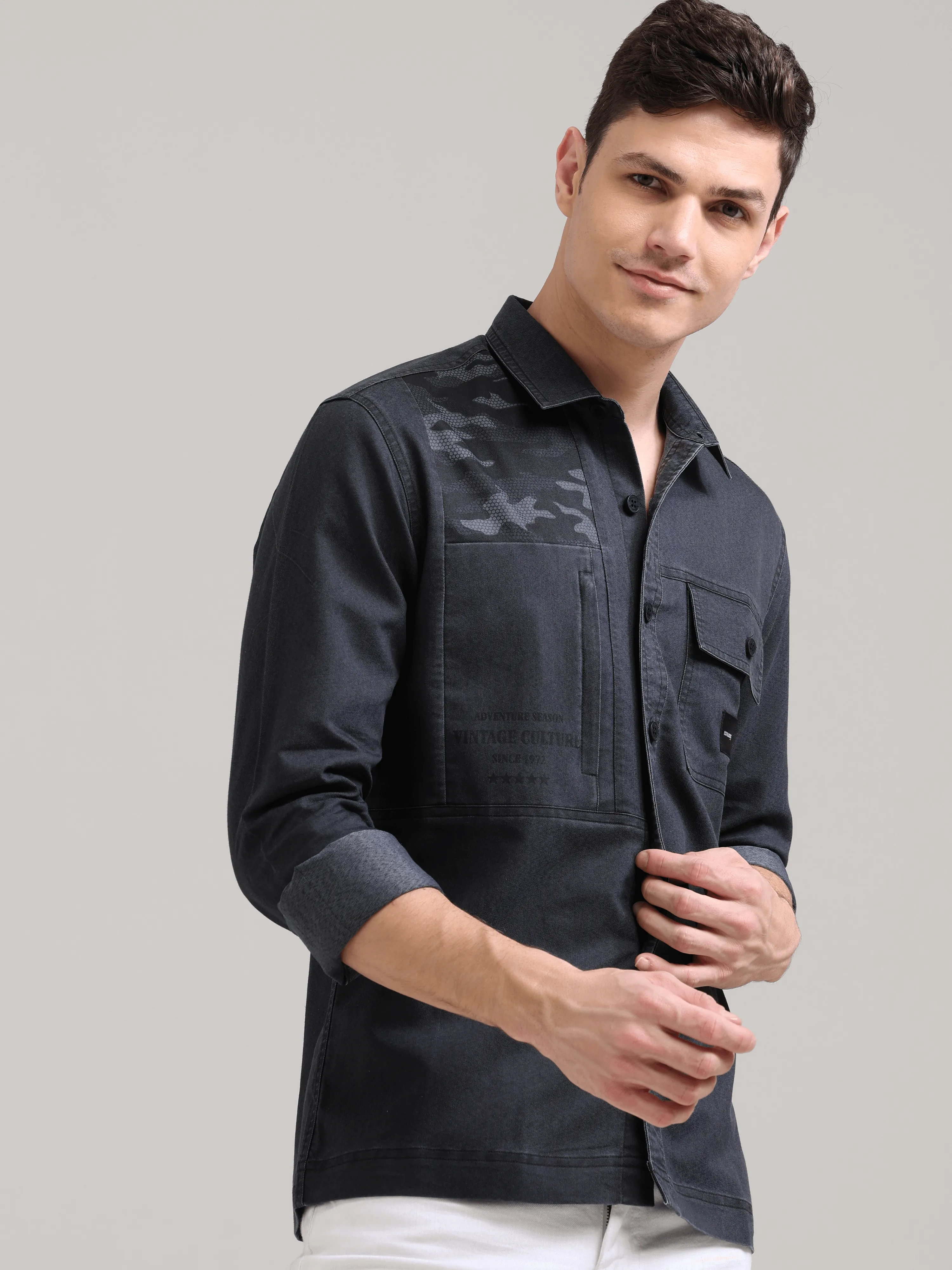 Iron Grey Denim Shirt