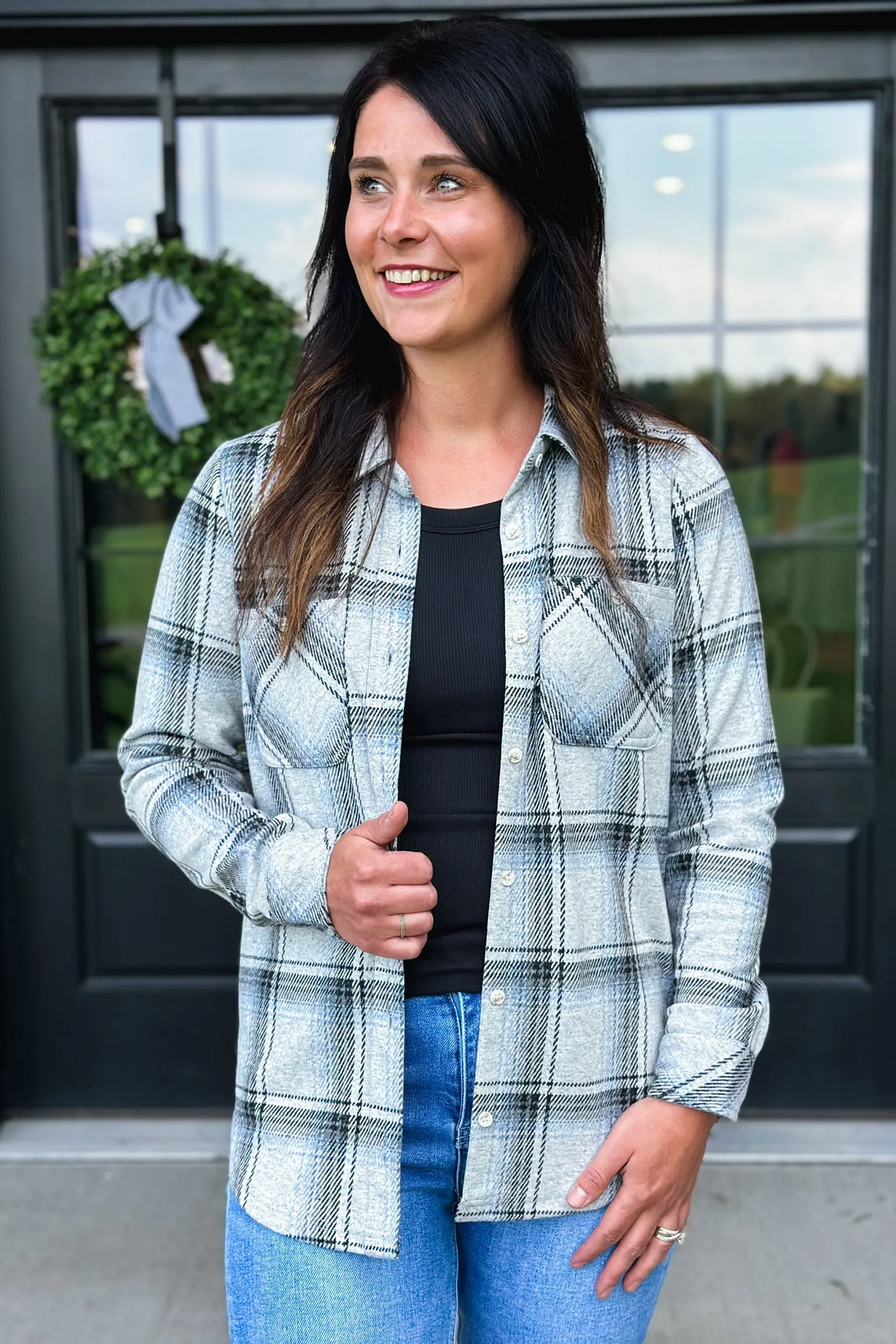 Lewis- Black Grey Plaid