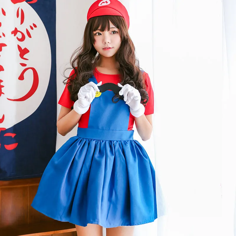 Mario cosplay dress costume green/red