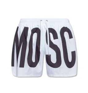 Moschino Costume Mare Bianco Big Logo