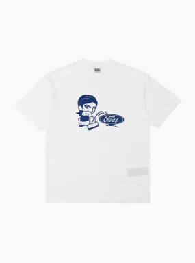 Oval Pee Girl Tee White