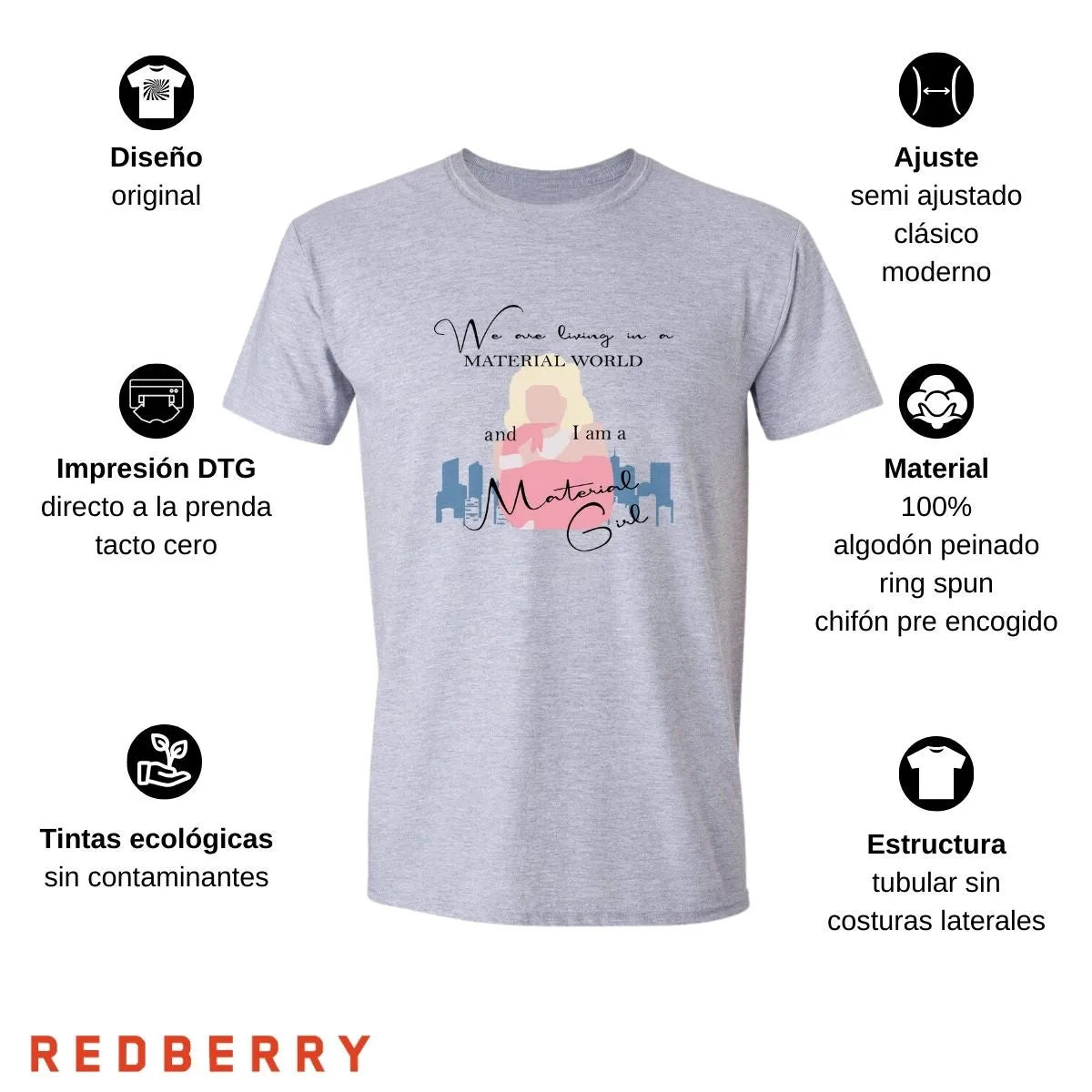 Playera Hombre Material girl