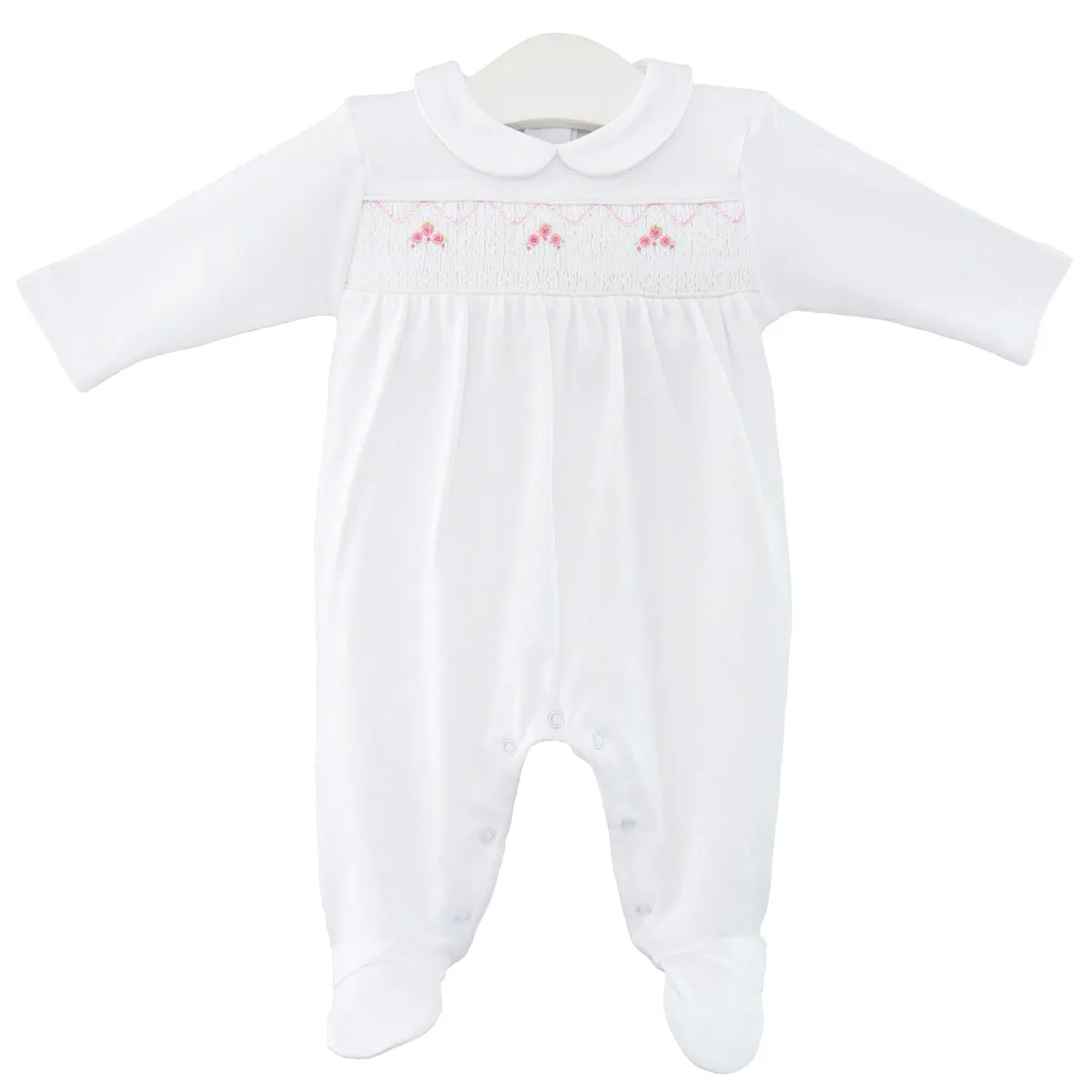 Roses Smock Footie | Baby Girl