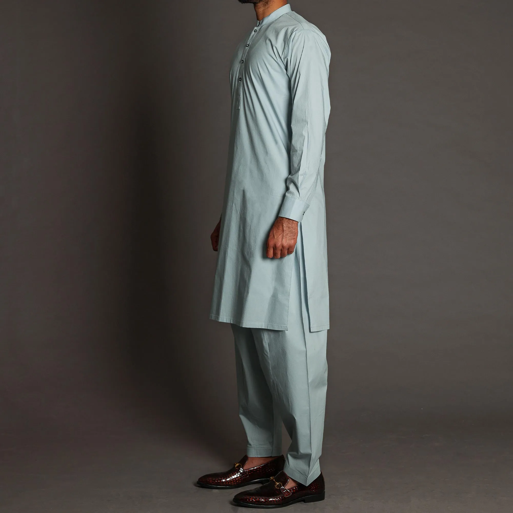 Saleti Grey Shalwar Qameez