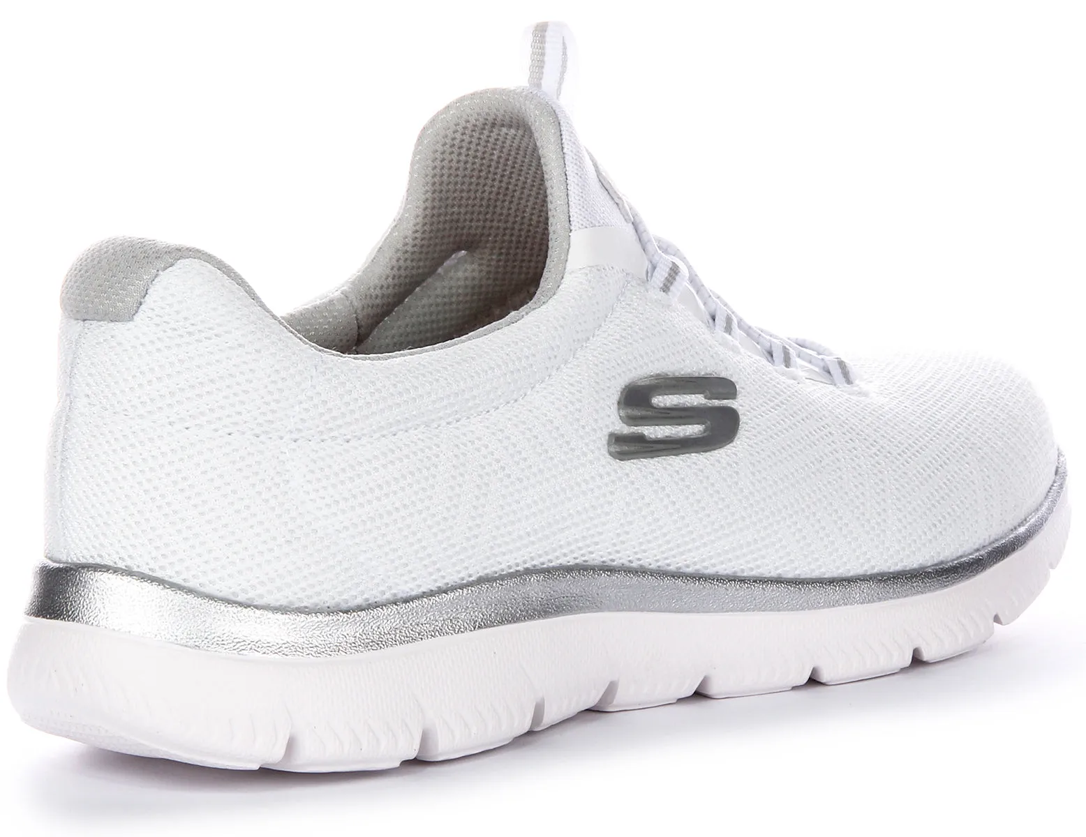 Skechers Summits Artist In White Silver For Women