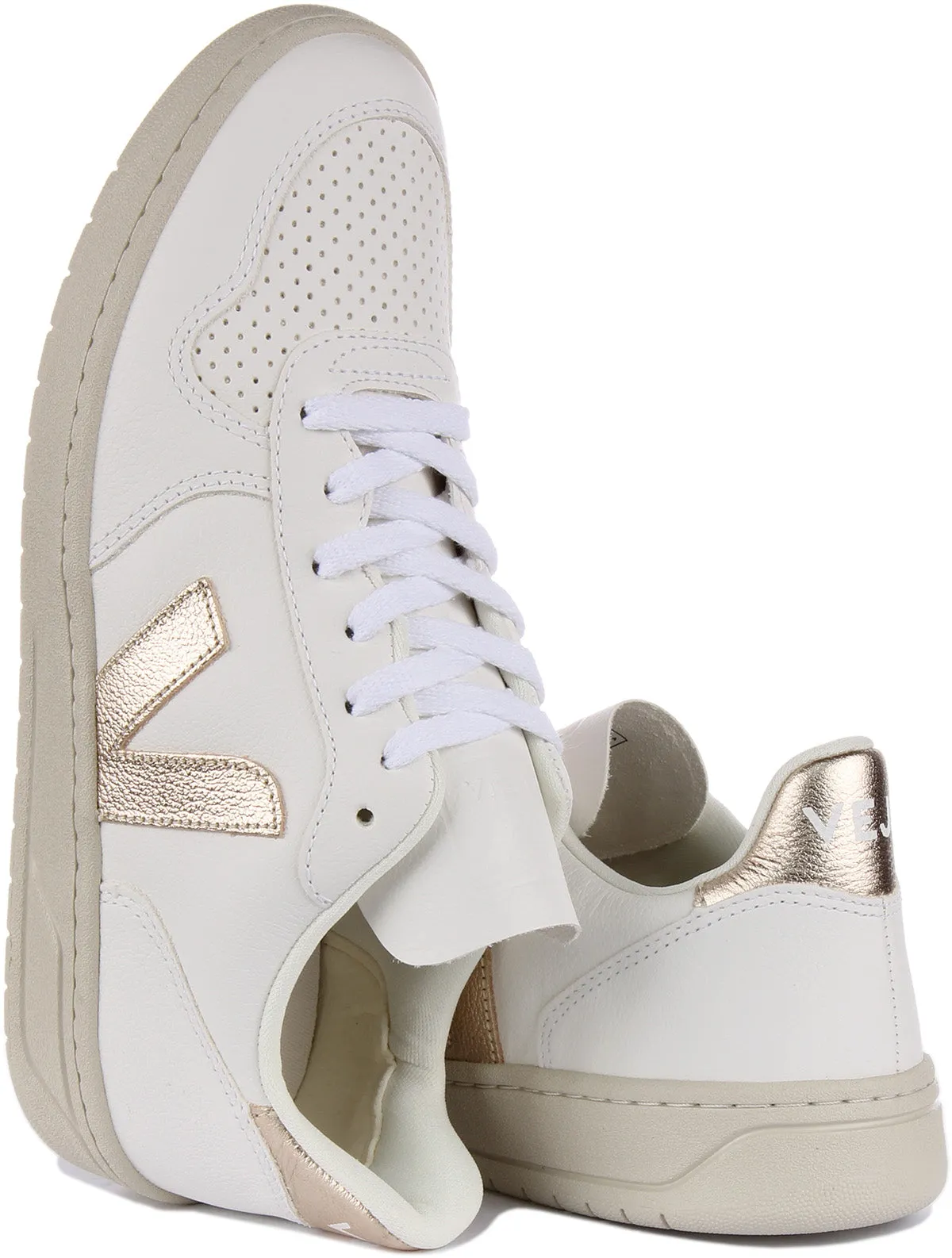 Veja V10 Chrome free In White Bronze For Women