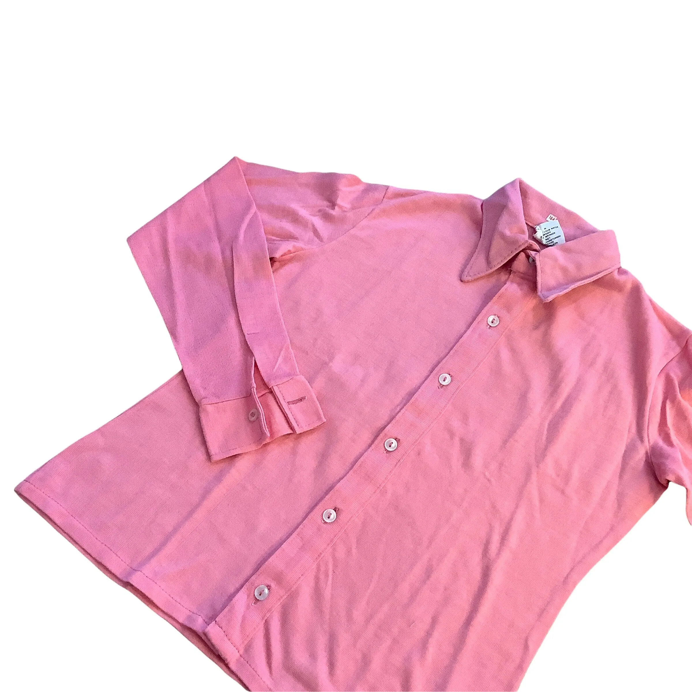 Vintage 1970's Children's Pink Shirt  10-12Y