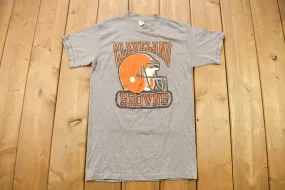 Vintage 1970s Cleveland Browns NFL Logo 7 Graphic T-Shirt / Made In USA / Single Stitch / NFL / Sportswear / 1970s Football T Shirt