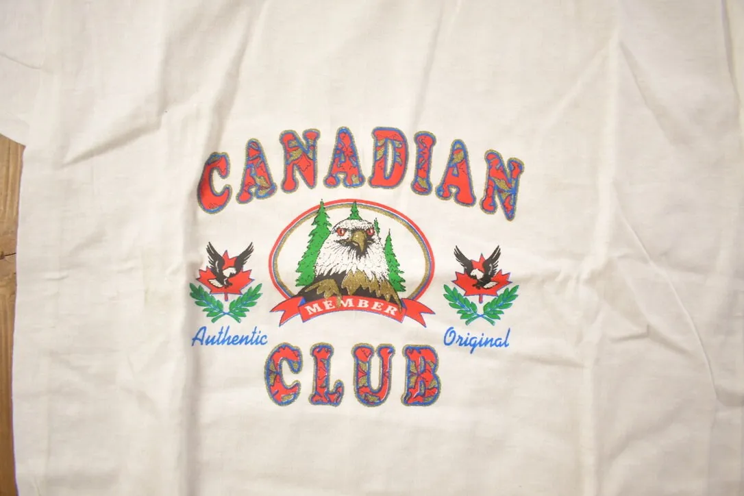 Vintage 1970s Deadstock Canadian Club Graphic T Shirt / Vintage T Shirt / Novelty Tee / Graphic Tee / 70s / Single Stitch