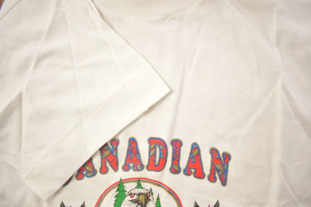 Vintage 1970s Deadstock Canadian Club Graphic T Shirt / Vintage T Shirt / Novelty Tee / Graphic Tee / 70s / Single Stitch